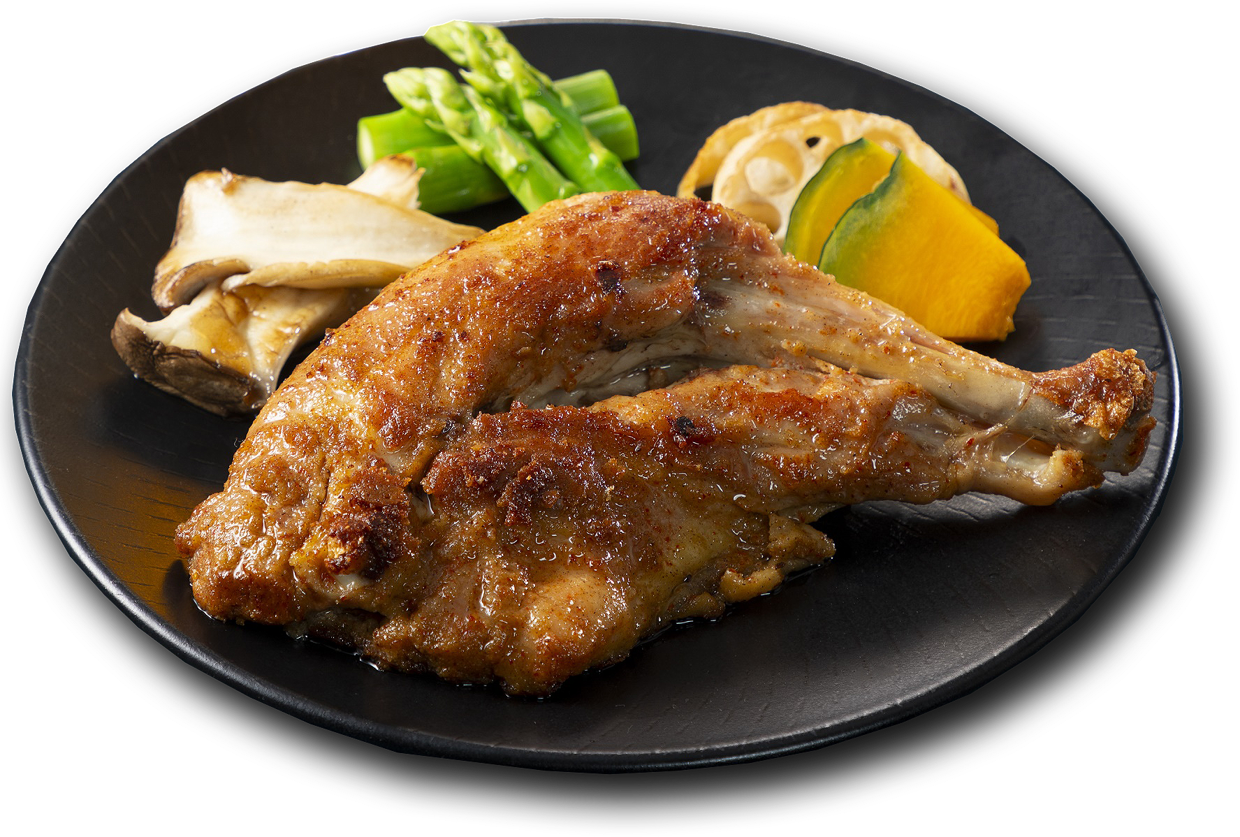 皮はパリッパリ、中は肉汁たっぷりでジューシーな、さぬき鳥本舗のさぬき骨付鶏